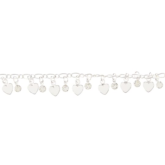 12 Pack: Silver Small Heart Metal Chain by Bead Landing™